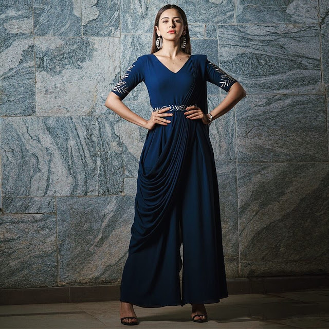 Actress Rakul Preet Singh Photos In Designer Blue Dress 18